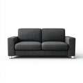 Modern Sofa Set Fabric Upholstery 180x85x70 cm - Dark Gray